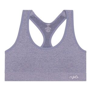 RYKA Ribbed Charcoal Grey Sports Bra w Racerback